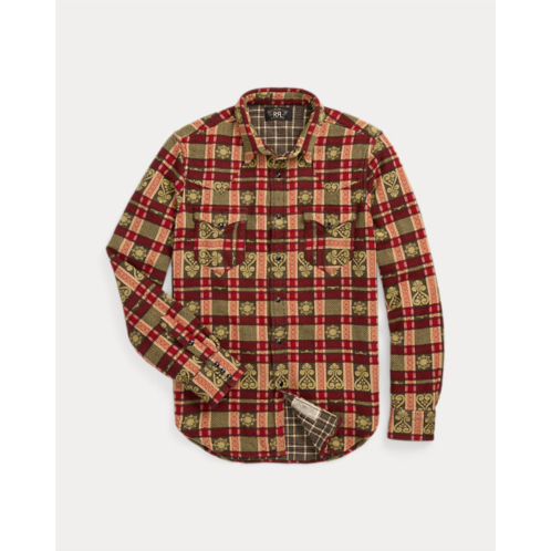 RRL Slim Fit Double Cloth Western Shirt