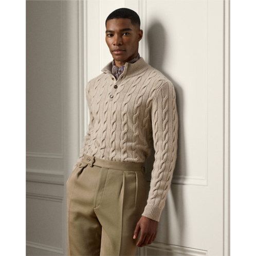 Polo Ralph Lauren Cable-Knit Cashmere Mockneck Sweater