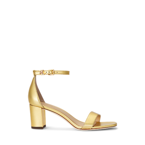 Polo Ralph Lauren Logan Metallic Nappa Leather Sandal