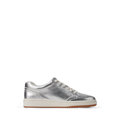 Polo Ralph Lauren Hailey Metallic Leather Wingtip Sneaker