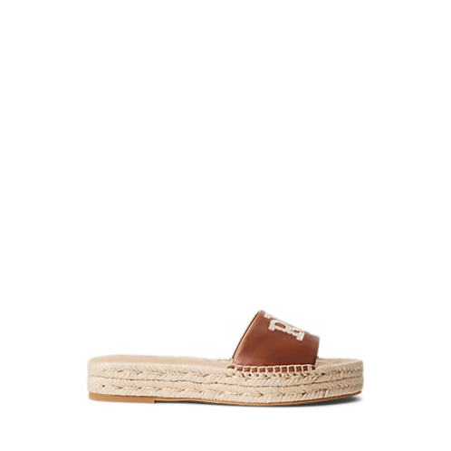 Polo Ralph Lauren Polly Burnished Leather Espadrille