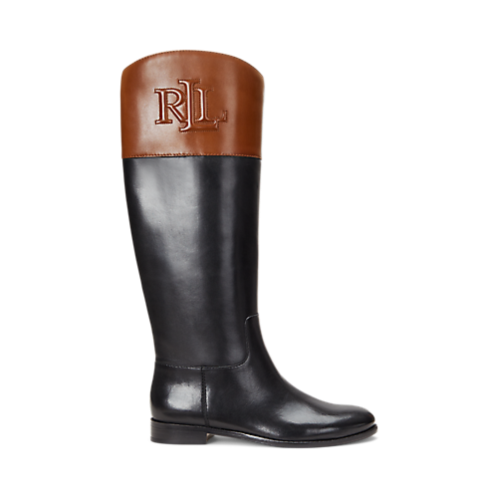 Polo Ralph Lauren Justine Two-Tone Leather Riding Boot