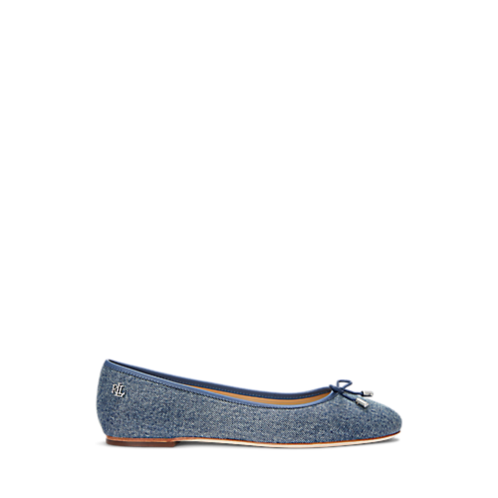 Polo Ralph Lauren Jayna Washed Denim Flat