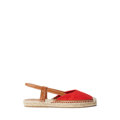 Polo Ralph Lauren Leather-Trim Canvas Slingback Espadrille