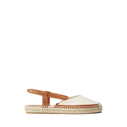 Polo Ralph Lauren Leather-Trim Canvas Slingback Espadrille