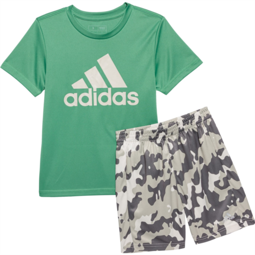Adidas Little Boys Adi T-Shirt and Camo AOP Shorts Set - Short Sleeve