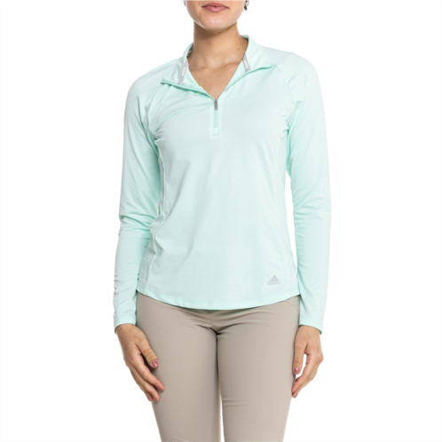 Adidas Mesh Golf Shirt - UPF 50, Zip Neck, Long Sleeve