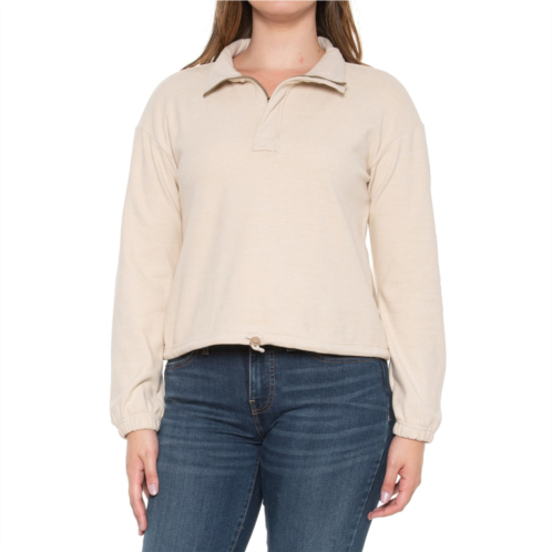 Avalanche Peached Mock Neck Shirt - Zip Neck, Long Sleeve