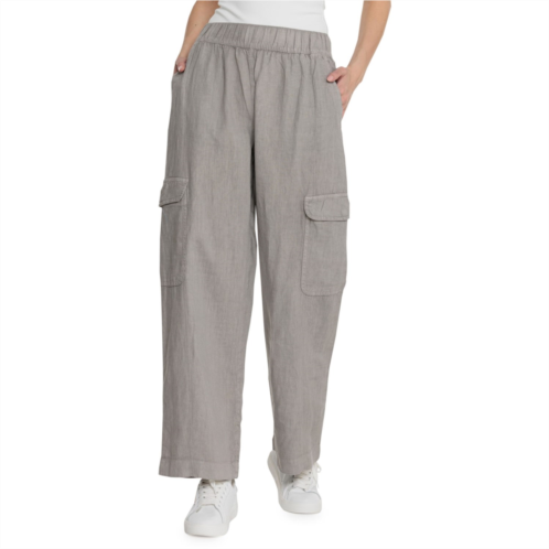 C&C California Wide Leg Crop Cargo Pants - Linen