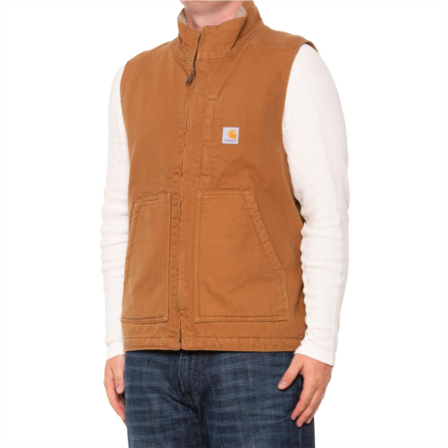 Carhartt 104277 Washed Duck Mock Neck Vest - Sherpa Lined, Loose Fit, Factory Seconds