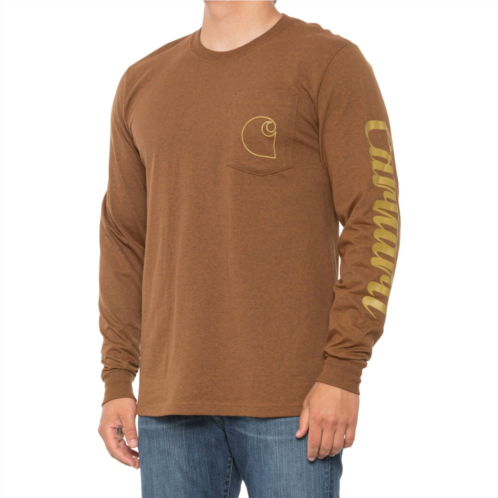 Carhartt 105421 Big and Tall Relaxed Fit Heavyweight Pocket Graphic T-Shirt - Long Sleeve