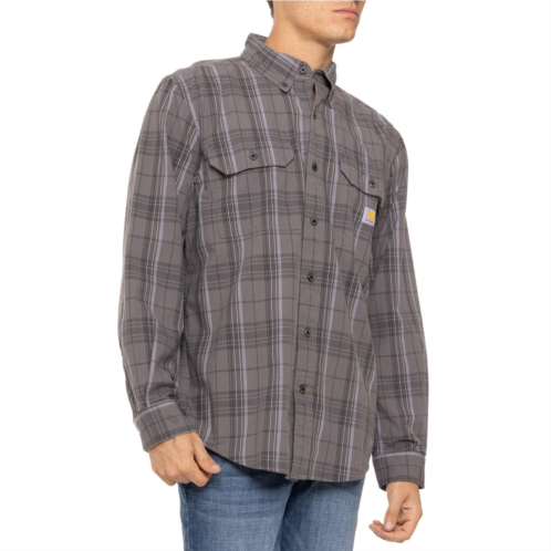 Carhartt 105946 Loose Fit Midweight Chambray Plaid Shirt - Long Sleeve, Factory Seconds