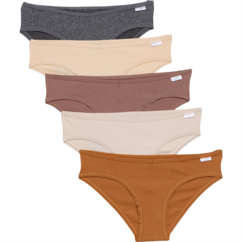 Danskin Seamless Ribbed Panties - 5-Pack, Bikini Brief