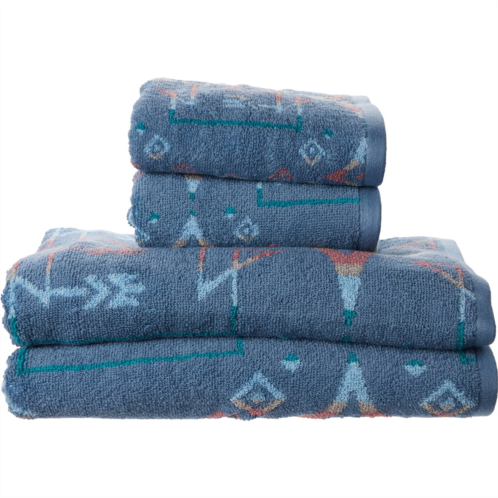 Desert Star Windy Ridge Bath Towel Set - 4-Piece, 550 gsm, Blue