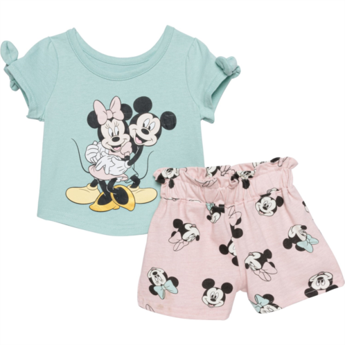Disney Infant Girls Mickey and Minnie Mouse T-Shirt and Shorts Set - Short Sleeve