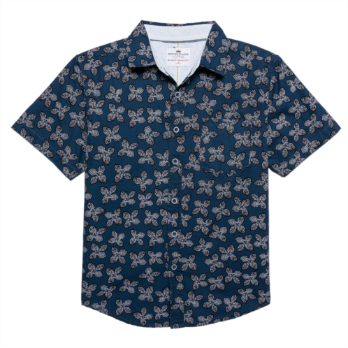 DITCH PLAINS Big Boys Woven Button-Down Shirt - Short Sleeve