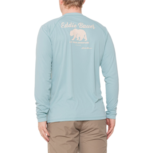 Eddie Bauer Bear Graphic Sun Crew Neck Shirt - UPF 50, Long Sleeve