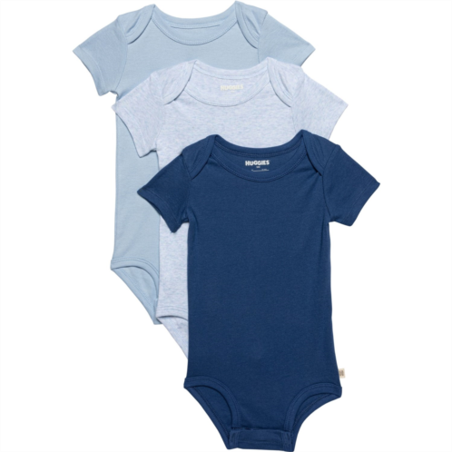 HUGGIES Infant Boys Organic Cotton Baby Bodysuit - 3-Pack, Short Sleeve