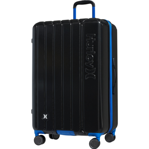 Hurley 29” Swiper Spinner Suitcase - Hardside, Expandable, Black-Blue