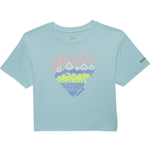 Hurley Big Girls Graphic Crop T-Shirt - Short Sleeve