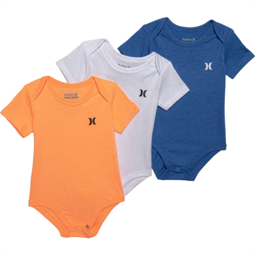 Hurley Infant Boys Baby Bodysuits - 3-Pack, Short Sleeve