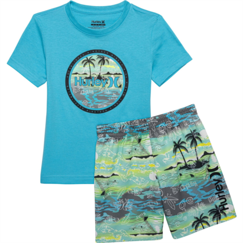 Hurley Little Boys Jersey T-Shirt and Knit Shorts Set - Short Sleeve
