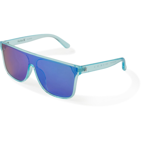 Hurley Oversized Flat-Top Shield Sunglasses - Polarized Mirror Lenses (For Women)