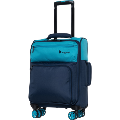 IT Luggage 21” Duo-Tone Carry-On Spinner Suitcase - Softside, Breeze-Dress Blues