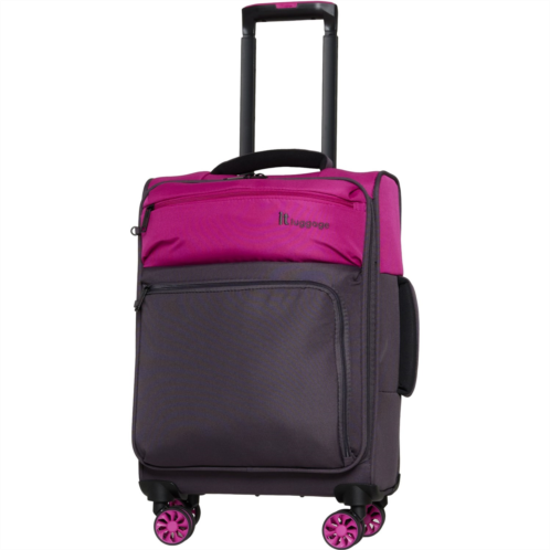 IT Luggage 21” Duo-Tone Carry-On Spinner Suitcase - Softside, Fuchsia Red-Magnet