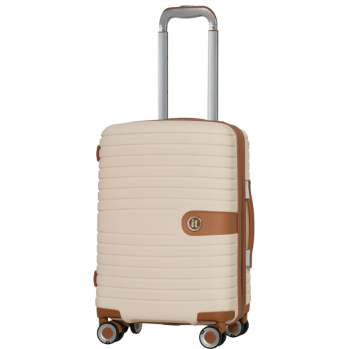 IT Luggage 21.7” Encompass Carry-On -Spinner Suitcase - Hardside, Expandable, Cream