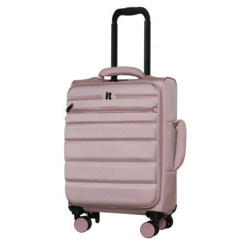 IT Luggage 22” Census Spinner Carry-On Suitcase - Softside, Soft Pink