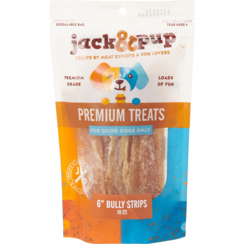 JACK AND PUP Bully Strip Dog Treats - 6”, 10-Count