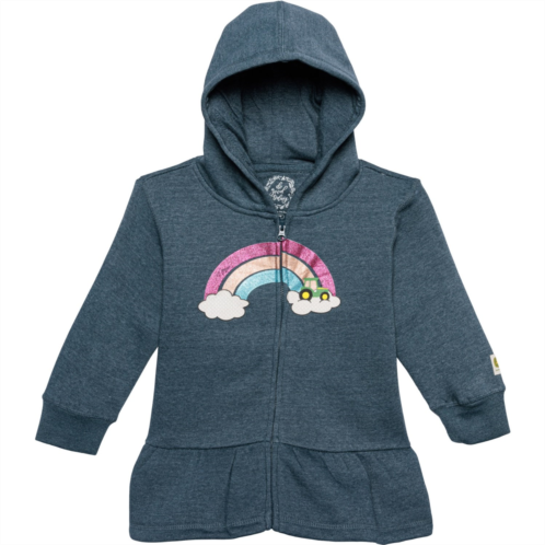 John Deere Infant Girls Rainbow Peplum Hoodie - Full Zip