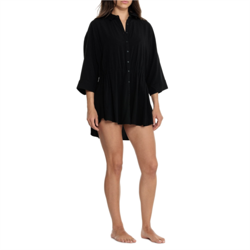 L SPACE Pacifica Tunic Beach Cover-Up - 3/4 Sleeve