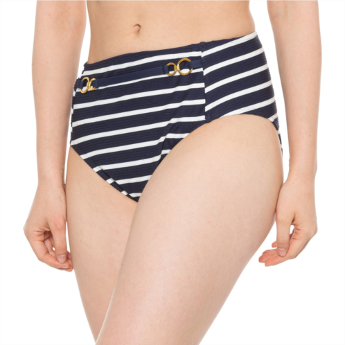La Blanca Capri Stripe High-Waisted Bikini Bottoms