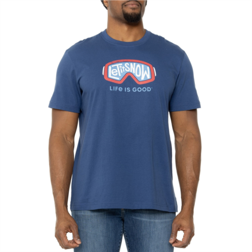 Life is Good Let It Snow Goggles Classic T-Shirt - Short Sleeve