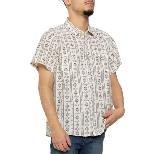 Lucky Brand Printed Workwear Western 2 Shirt - Linen, Short Sleeve