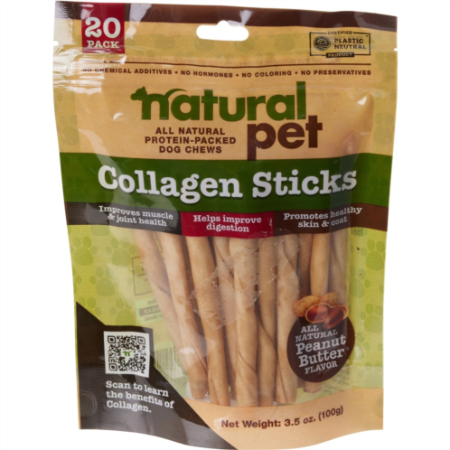 Natural Pet Collagen Sticks Dog Chew Treats -20-Count