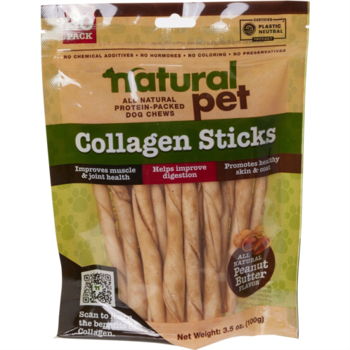 Natural Pet Collagen Twist Stix Dog Chews - 20-Count