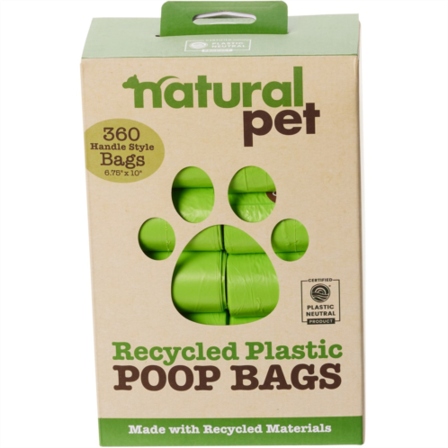Natural Pet Dog Waste Bags with Handle - 360 Count