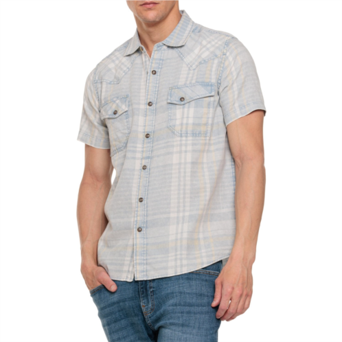 North River Vintage Western Snap Front Plaid Shirt - Short Sleeve