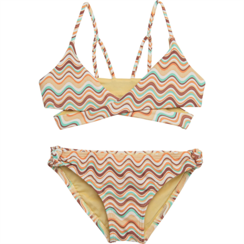 O  Neill Girls Lagoon Stripe Wrap Bikini Set