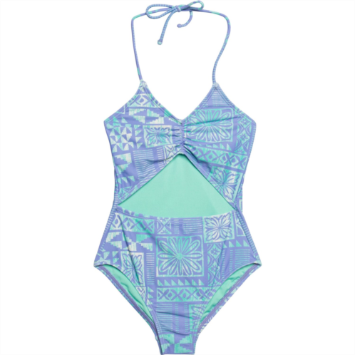 O  Neill Girls Winona Tile Cinched One-Piece Swimsuit