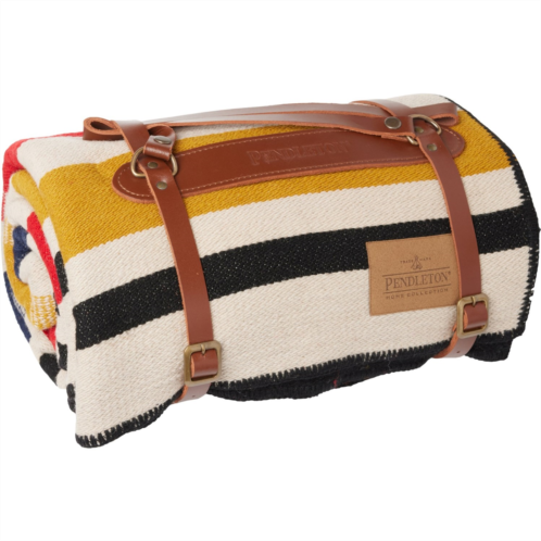Pendleton Bridger Boulder Stripe Reversible Throw Blanket with Carrier - Wool, 54x66”