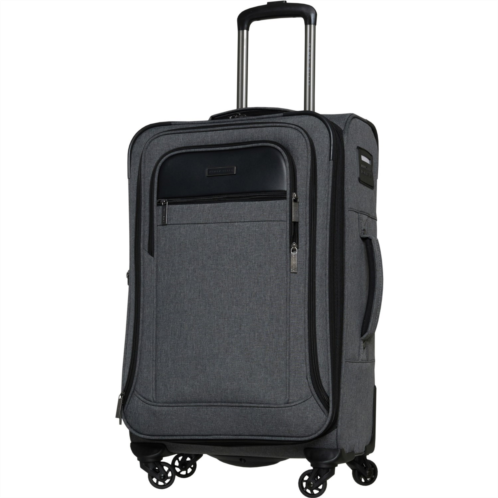 Perry Ellis 25” Duprey Spinner Suitcase - Softside, Expandable, Grey Crosshatch