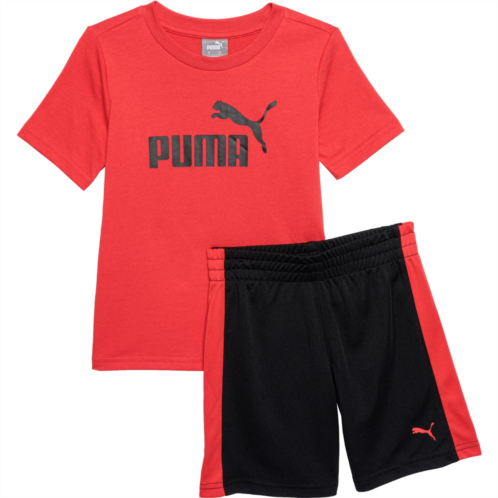 Puma Little Boy Jersey T-Shirt and Interlock Shorts Set - Short Sleeve