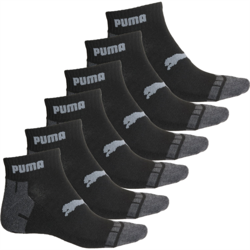 Puma Terry Athletic Performance Socks - 6-Pack, Quarter Crew (For Men)