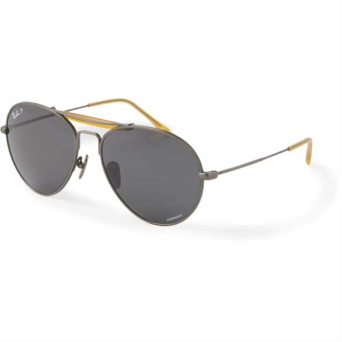 Ray-Ban Titanium Aviator RB8063 (056597389631) Sunglasses - Polarized (For Men and Women)