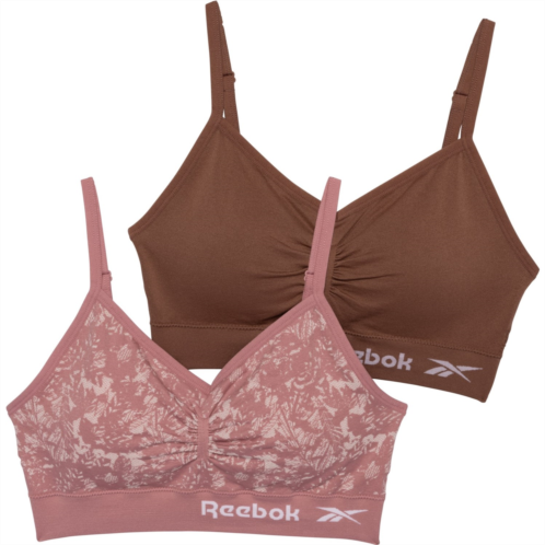 Reebok Seamless Ruched Bralette - Low Impact, 2-Pack