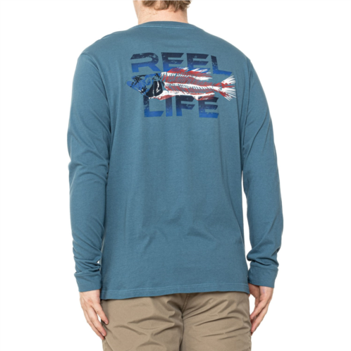 Reel Life Patriotic Bones Graphic T-Shirt - Long Sleeve